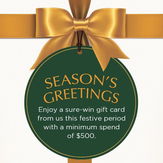 Image 15: Season’s Greetings! Receive a sure-win gift card from us when you spend a minimum of $500 at any Browhaus outlet. Stand to win a $50 credit at Strip or Spa Esprit, so you can pamper yourselves with our services. Promotion ends on 31 December 2023. Don’t miss this opportunity. T&Cs apply